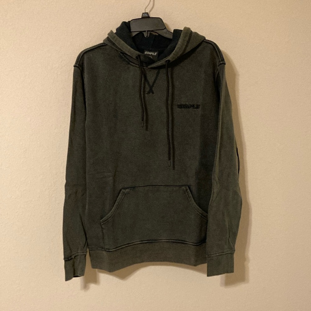 Mens Staple Black Hoodie, size medium, new with tags